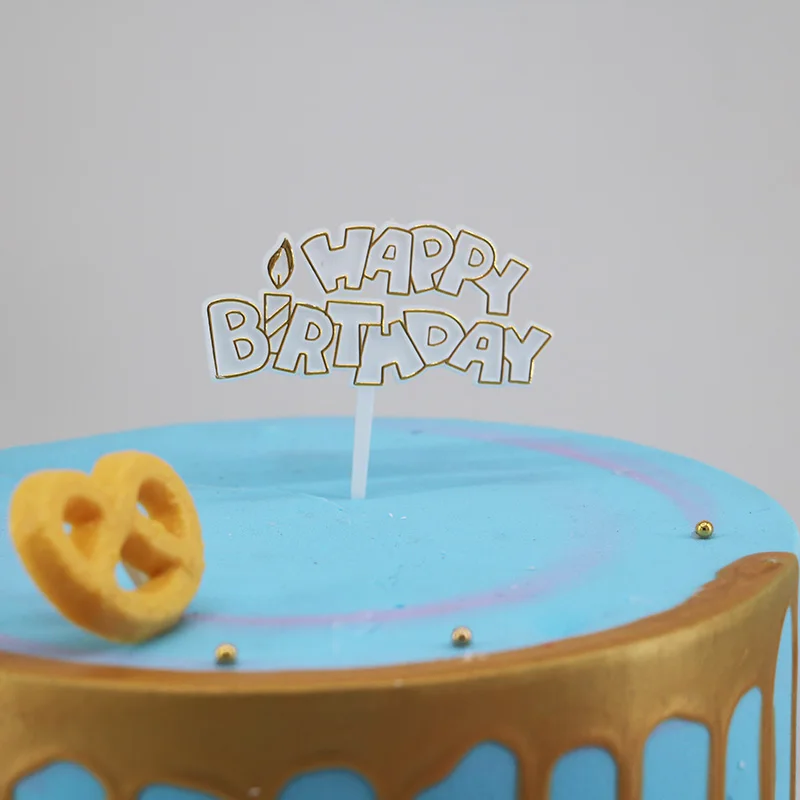Свечи пластиковые украшения для торта на день рождения английский happybirthday