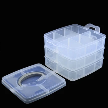 

3 Layers Component box Detachable Desktop Hardware Tool Box Screws Nuts Drill Bit Storage Box Organizer Parts box