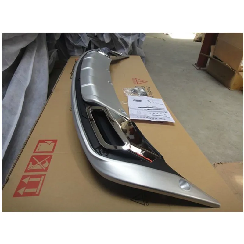 Buena calidad plástico ABS cromado frontal + parachoques trasero cubierta de ajuste para 2011-2015 deportivo, estilo de coche