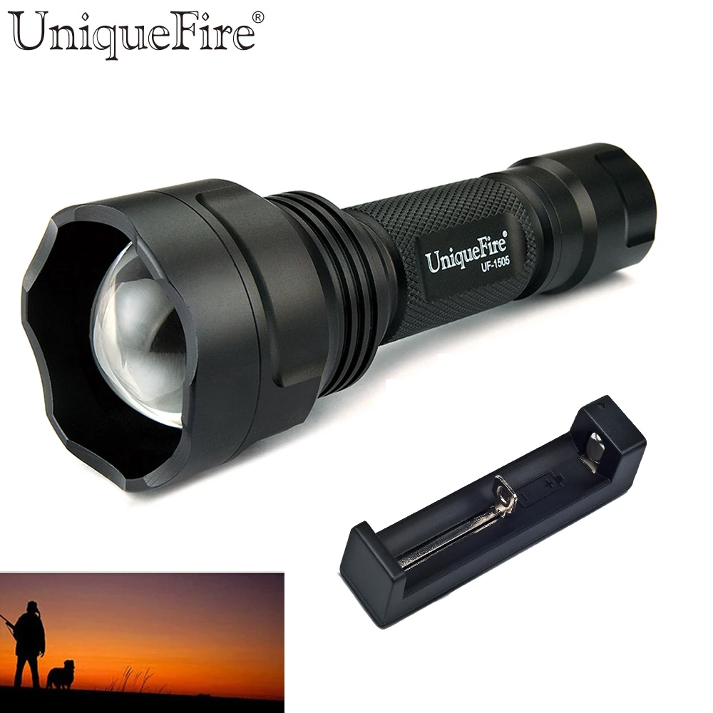 Перезаряжафонарь фонарик UniqueFire 1505 4715AS IR 850NM светодиодный T38 с 3 режимами и