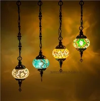 New style Turkey Ethnic Customs Handmade Lamp Romantic Cafe Restaurant Bar Tree Pendant Light Bar Mosaic Pendant Lamp 1