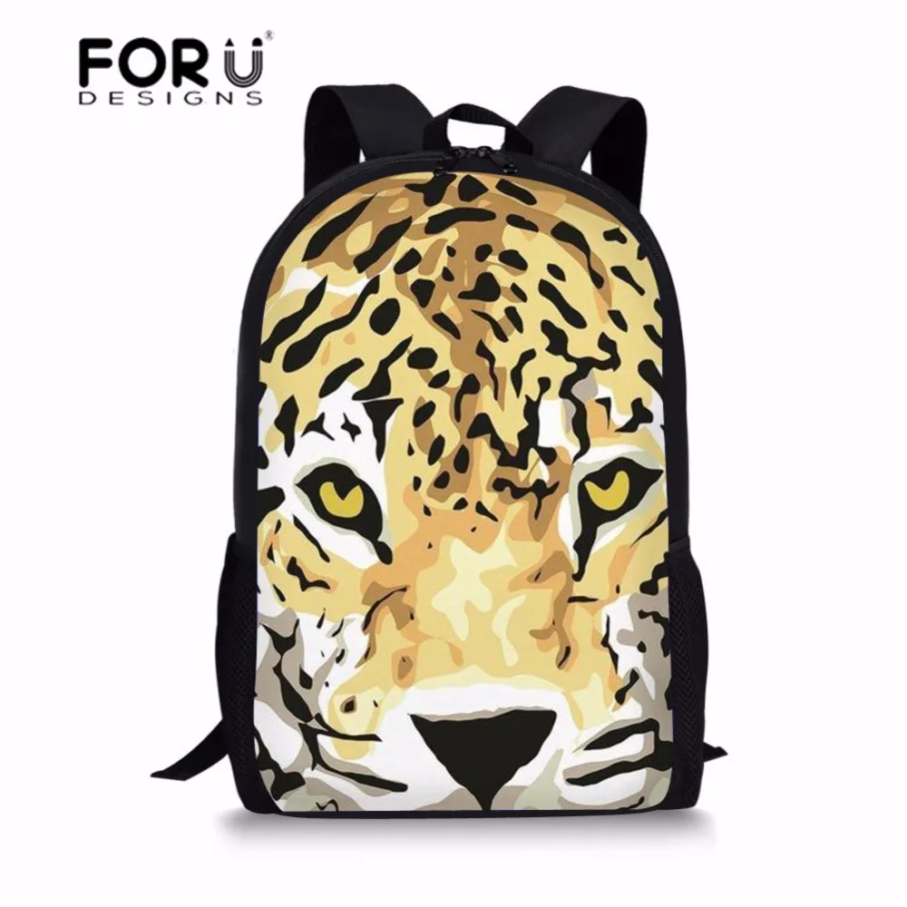 FORUDESIGNS Animal Tiger Printing Cool School Bags for Boys School