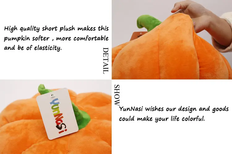 YunNasi плюшевая подушка с изображением тыквы 40/60 см, наряды для Хэллоуина, для фруктов и овощей, подушки мягкие игрушки для детей подарок на день рождения мягкие игрушки для девочек