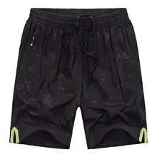 AmberHear модные летние мужские спортивные свободные Шорты повседневные камуфляжные мужские быстросохнущие шорты Homme одежда больших размеров L-8XL