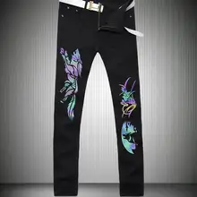 28-38 хит весна/осень мужские новые модные тонкие светящиеся трендовые ковбойские брюки