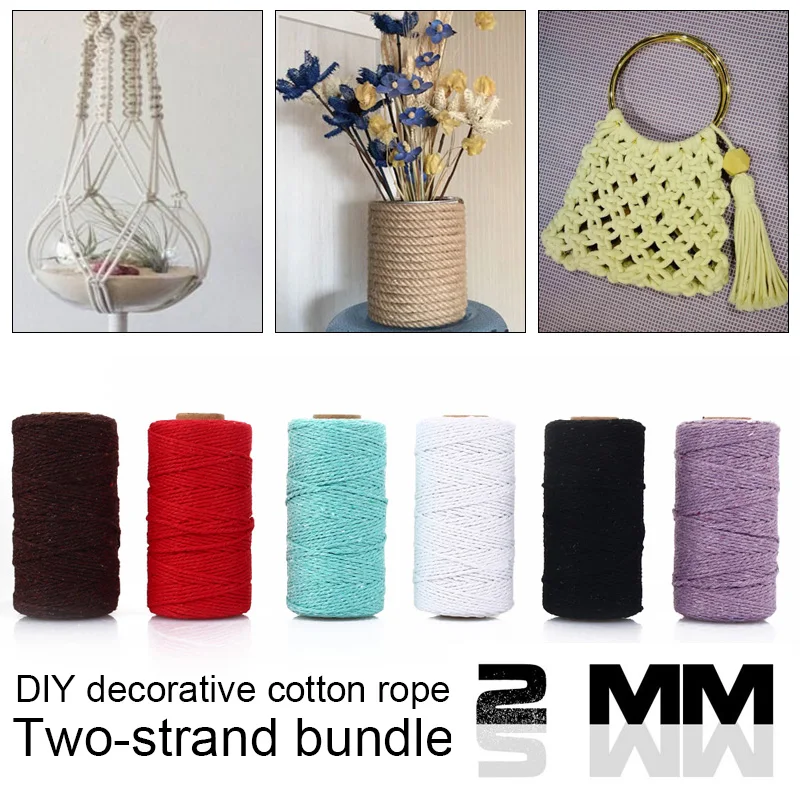 

100Yard Cotton Rope Wedding Braided Cord Macrame Artisan Attractive Artisan String DIY Wrap Craft Rope DIY Rope Handmade Craft