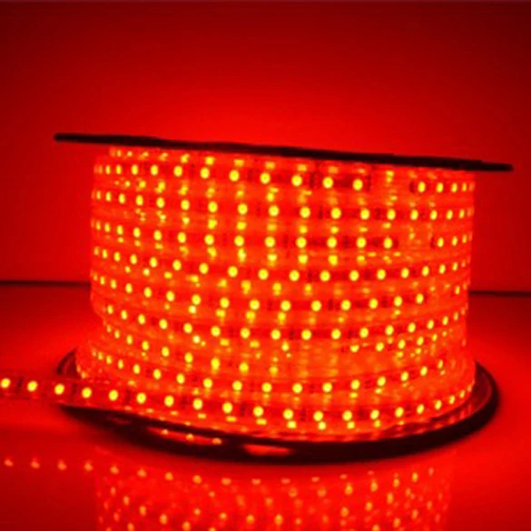 Светодиодная лента 100 м RGB 5050 220 В Гибкая Водонепроницаемая светодиодная с теплым