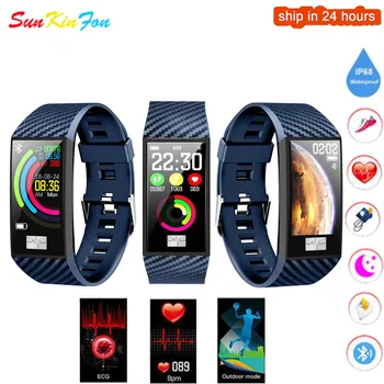 

New DT58 Smart Band IP68 Waterproof Heart Rate Measurement 1.14 Inch IPS Large Screen Smart Watch for Android IOS Smart Bracelet