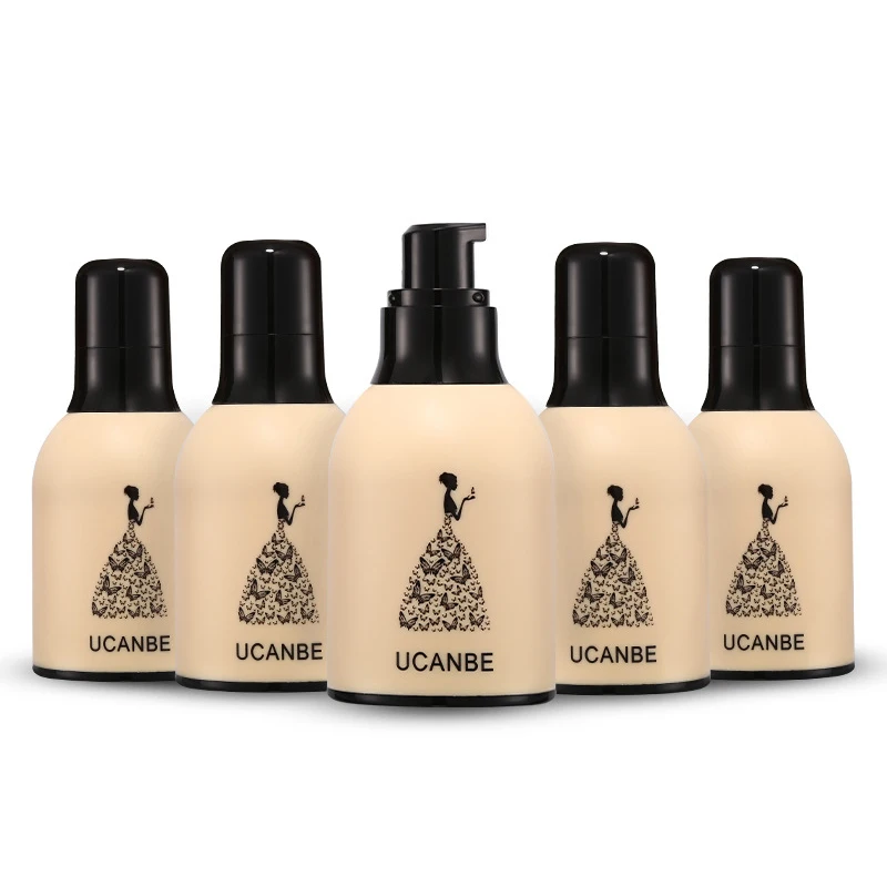 

UCANBE 5colors Waterproof Lasting Milk Bottle Face Base Liquid Foundation Full Coverage Concealer Whitening Primer BB Cream