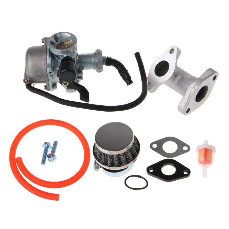 

22mm Carb Carburetor PZ22 Intake Pipe Air Filter For 110cc 125cc ATV Quad Pit Pro Dirt Trail Bike