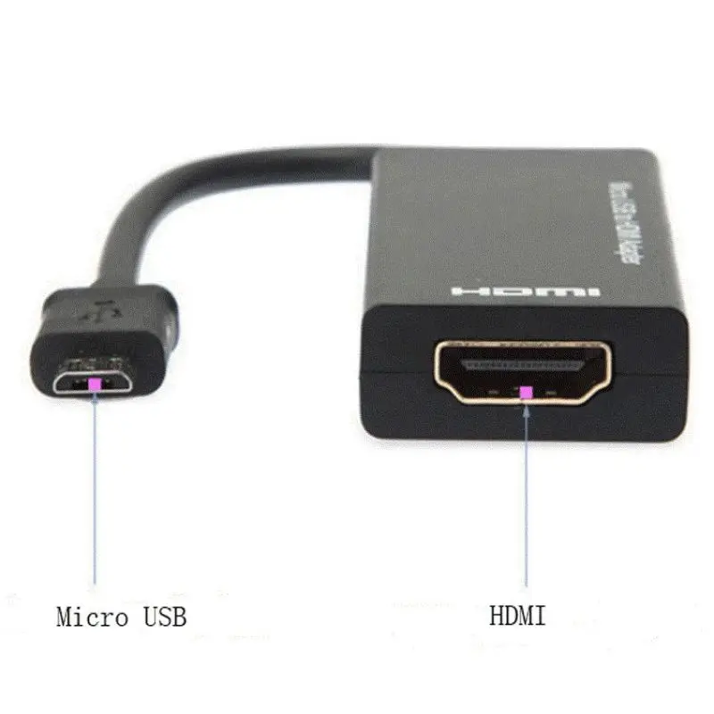  192 KHz Audio Digitale/60Hz HD Video Micro USB Maschio a HDMI Femmina Adattatore 1080 P Cavo HDMI p