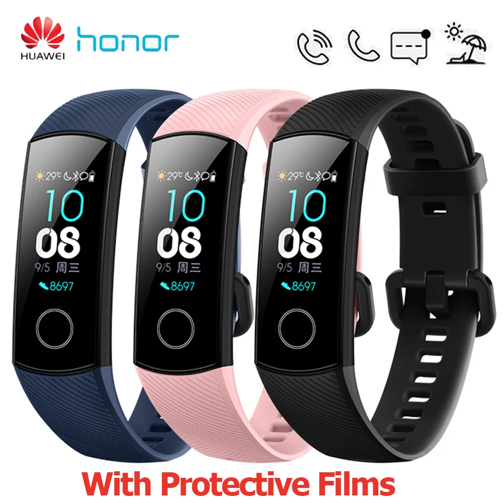 

HUAWEI Honor Band 4 Smart Bracelet 0.95" TouchScreen Smart Wristbands 5ATM Waterproof Swimming Posture Detect Heart Rate Monitor
