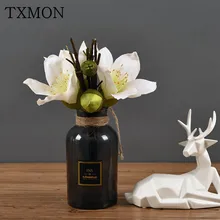 32 см, имитация героя, цветок, хлопок, комплект для дома, гостиной, офиса, свадебного украшения, вечерние цветы, Подарочная бутылка, цветок, Цветочный