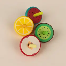 Многоцветная мультяшная игрушка Волчок в форме фруктов для детей, для отдыха, Забавный вращающийся спиннинг, Классические игрушки