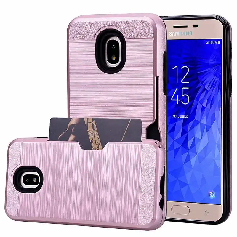 Card Box Hybrid Case For LG K10 LV3 2018 stylo 3 Galaxy (J3 J7)2018 Moto E4 Bling Brushed Hard PC+TPU ShockProof 8pcs |