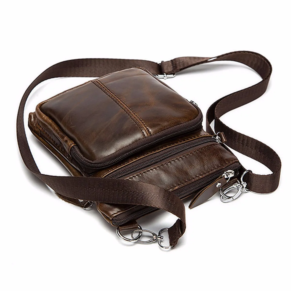 Men's Genuine Leather Crossbody Bags For Men Small Messenger Shoulder Bag Vintage Luxury Handbag Casual Satchel Bolsa