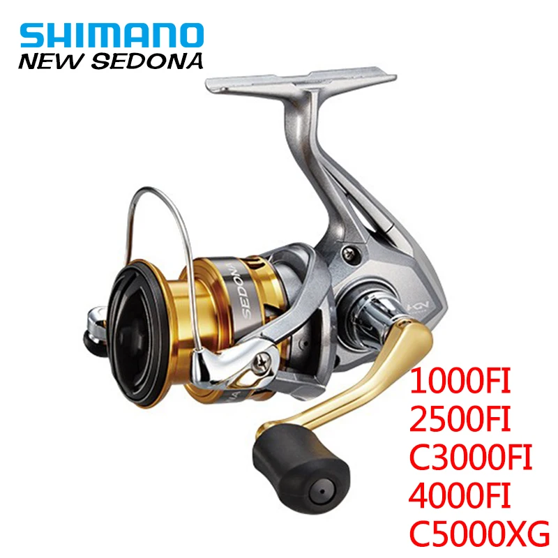 

2017 New Original Shimano SEDONA1000 2500 C5000XG Deep line cup Spinning Fishing Reel 3+1BB Hagane Gear Saltewater Fishing Reel