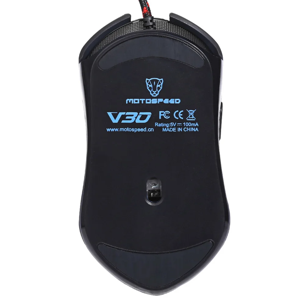 Высококачественная проводная мышь Motospeed V30 3500 DPI светодиодный экран с 6 кнопками