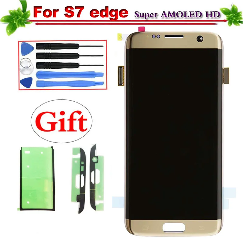 

Super AMOLED for Samsung Galaxy S7 edge G935 G935F LCD Display Touch Screen Digitizer Full Assembly Replacement