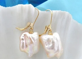 

shitou 00244 19mm baroque baby pink reborn keshi pearl dangle earring 14k-20 hook discount 40%