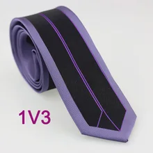 YIBEI coahella Галстуки фиолетовая кайма полосатый галстук с черной подошвой узкий галстук джентльмен тонкий галстук 6 см микрофибра Gravatas