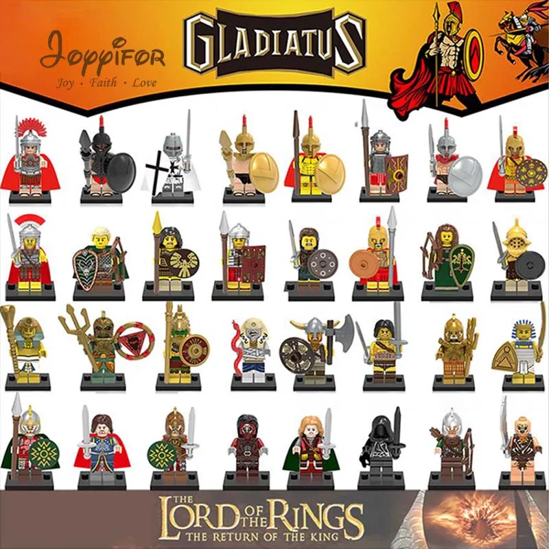

Joyyifor Middle Ancient Times Knight Warrior Pharaoh Elf Hunter Action Figure Weapon LegoINGlys Building Blocks Bricks Kids Toys
