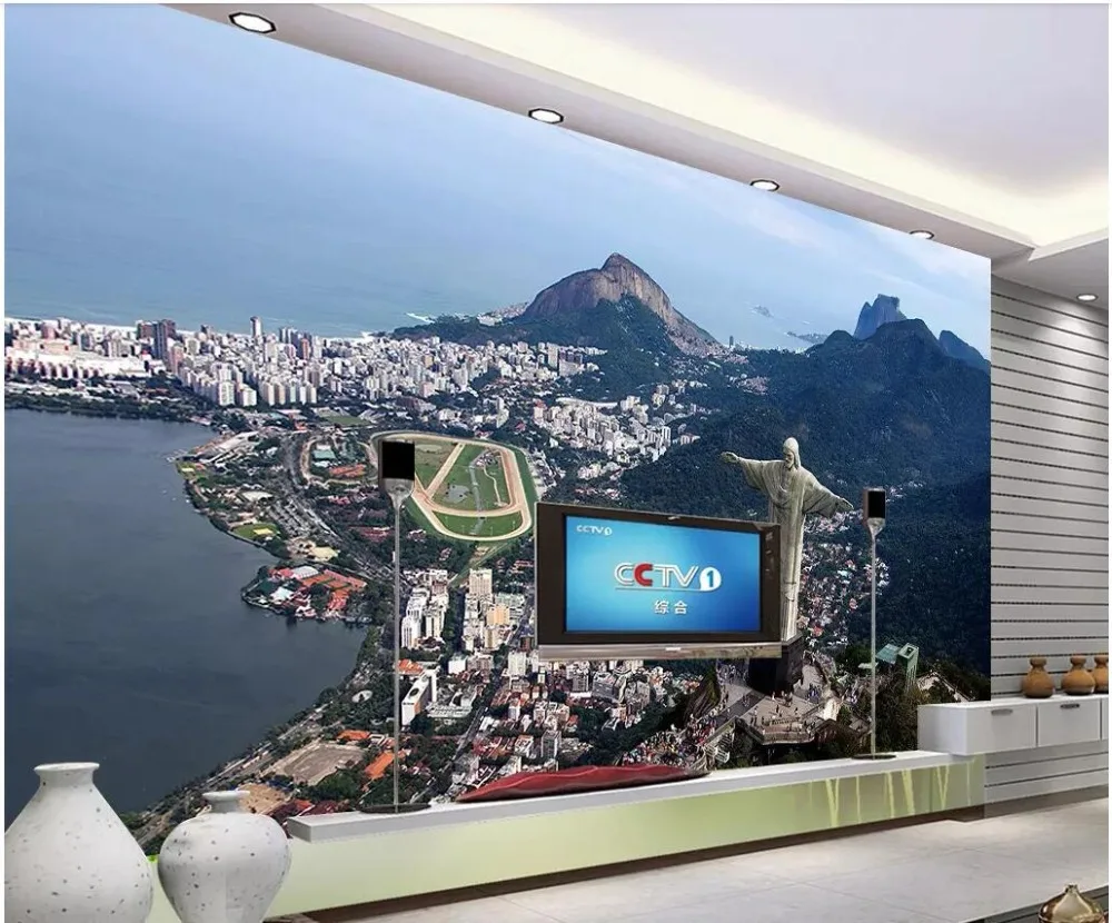 WDBH пользовательские фото 3d обои Рио-де-Жанейро пейзаж, Бразилия гостиная домашний Декор 3d настенные фрески обои для стен 3 d