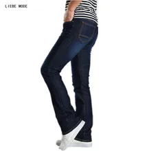 2017 Spring Autumn Casual Flare Leg Boot Cut Men Stretch Slim Jeans Hommes High Fashion Men’s Jean Trouser Plus Size 34 36 38