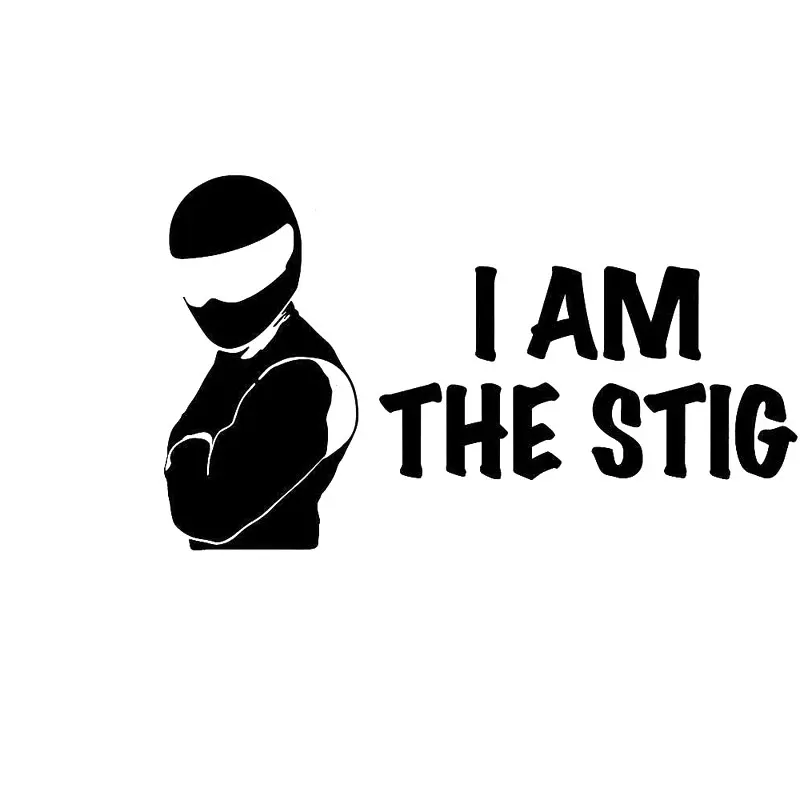 

15.2CM*8.8CM I Am The Stig - Racing Racer Car Vinyl Sticker Funny Decals Motorcycle Car Styling Accessories Black/Sliver C8-0787