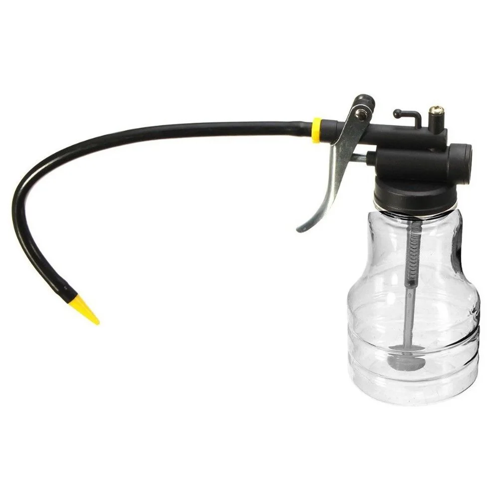 

250ml Transparent High Pressure Pump Oiler Lubrication Oil Can Plastic Machine Oiler Grease Car Styling