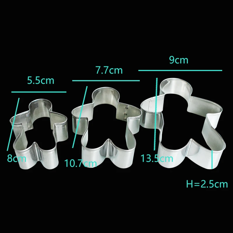 Нержавеющая сталь и пряничным человечком для нарезки печенья в виде металлических 3 шт./компл. костюм для мальчиков форма для выпечки тортов риса формованные