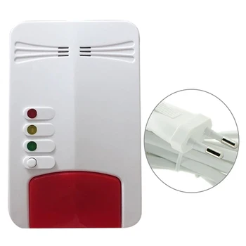 

Gas Leak Alarm Tool 220V Wall-mounted For Natural Gas Petroleum Gas US Plug