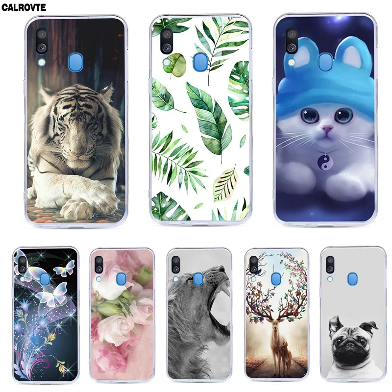 

Transparent Cover For Samsung Galaxy A40 A 40 A405 SM-A405F A405F Silicone Case Pattern Soft TPU For Samsung A40 5.9inch Shell