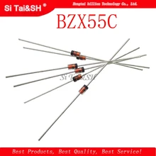 100 шт. 0,5 Вт диод 500 МВт DO-35 1/2W BZX55C 11 12 13V 15V 16 18 20 22 24V 27V 30V 33V 36 В 39 в 43 в 47 в