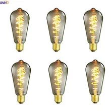 IWHD Bombillas St64 ампулы Винтаж Edison лампа умный дом декоративная 40 Вт E27 220 В Ретро лампа накаливания A19 G80 St64 T45