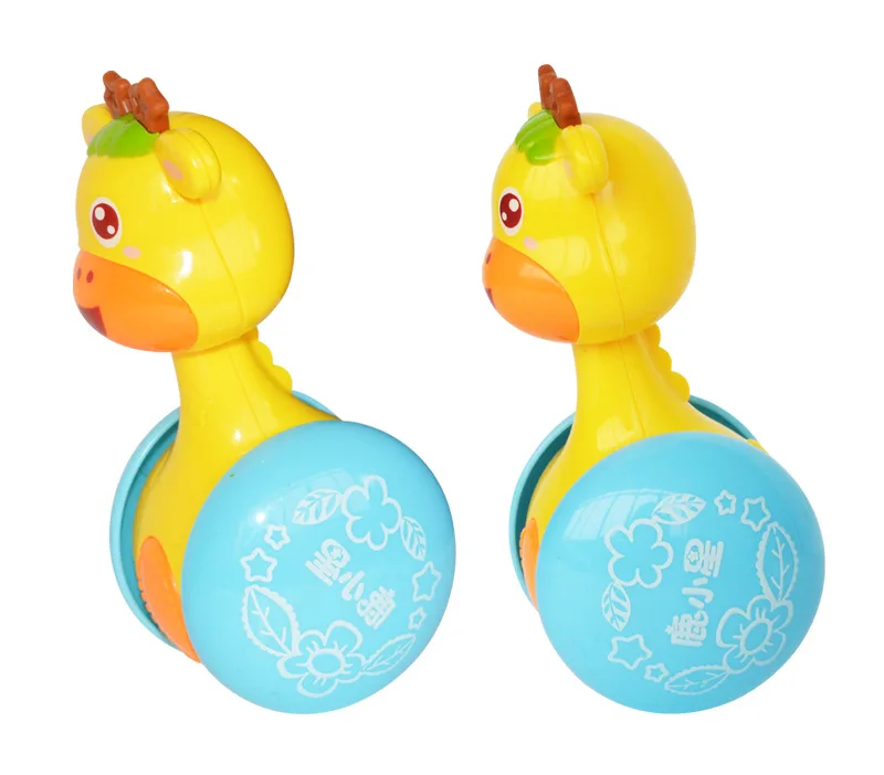 Baby Rattles Sliding Tumbler Doll Cute Pet Image Sweet Bell Music Roly-poly Puzzle Early Education Baby Toys Gift T0725 (12)