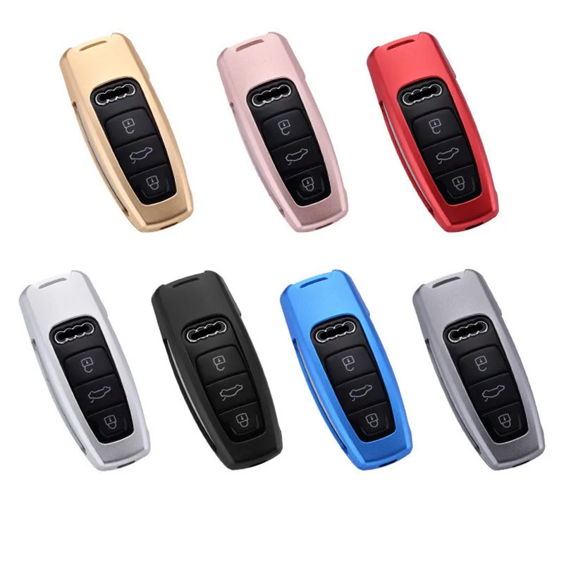 New-High-Quality-Aluminium-Alloy-Key-Cover-Case-Holder-For-AUDI-A8L-2018-FOB-Key-Pocket (1)
