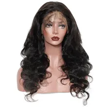 Perruque Lace Front wig Body Wave brésilienne Remy – Venvee, cheveux naturels, 13x6, pre-plucked, avec Baby Hair, densité 150%