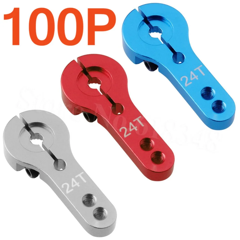 100PCS Metal 24T Aluminum Servo Horn M3 threads For Hitec Servos CNCin