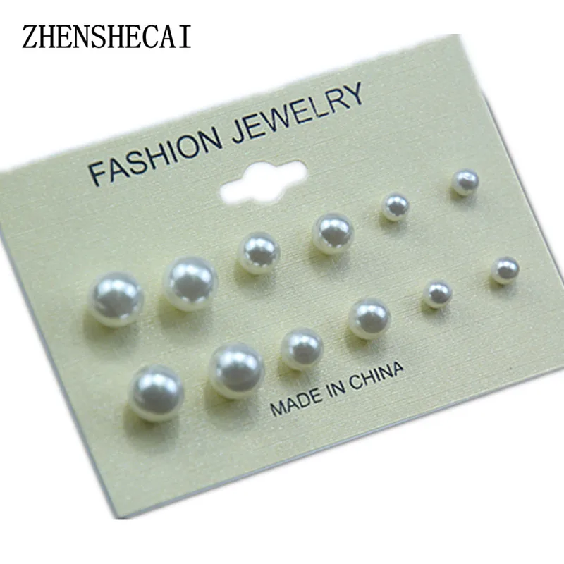 6 пар/компл. серьги с искусственным жемчугом для женщин oorbellen Jewelry Bijoux Brincos Pendientes