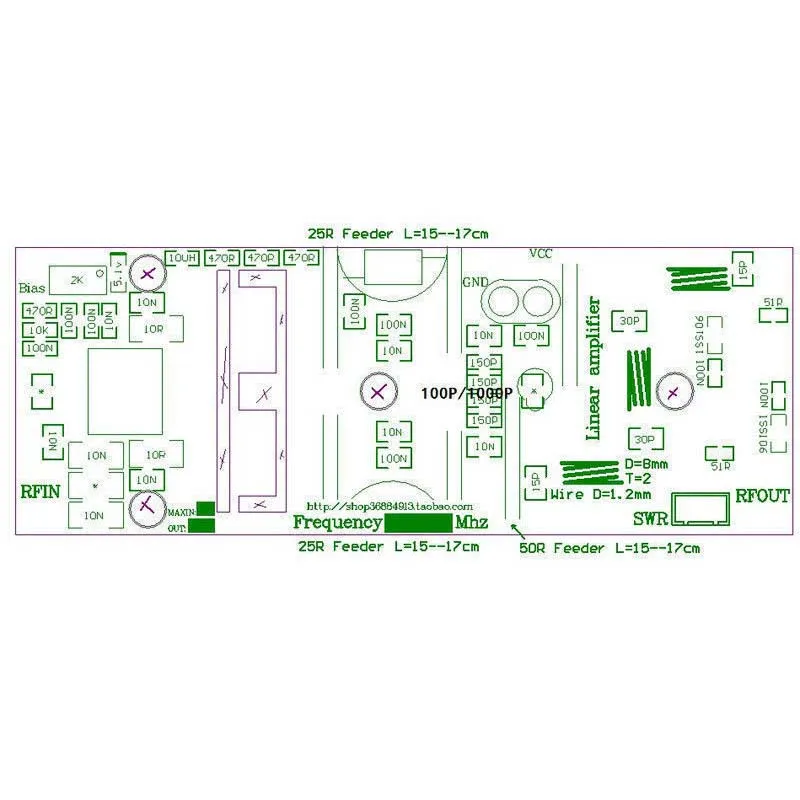 Высокое качество 100 Вт UHF 400-470MHZ усилитель мощности плата усилителя для Ham Радио DIY наборы C4-004