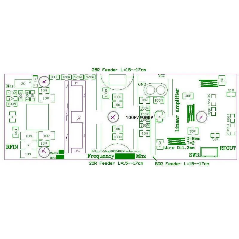 DIY наборы UHF 400 470 МГц усилитель мощности платы 100 Вт для Ham Радио C4 004|power amplifier