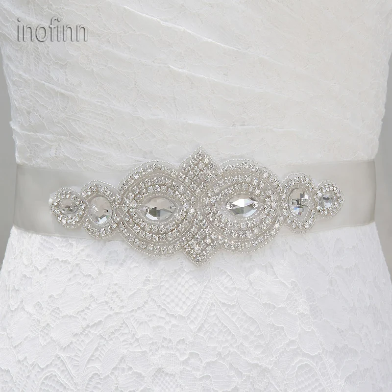 

inofinn WHM7 Crystal Rhinestones Evening Party Gown Dresses Accessories Wedding Belts Sashes,Bride Waistband Bridal Sashes Belts