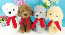 30cm Creative plush toy doll with scarf Teddy dog pet shop dog simulation doll