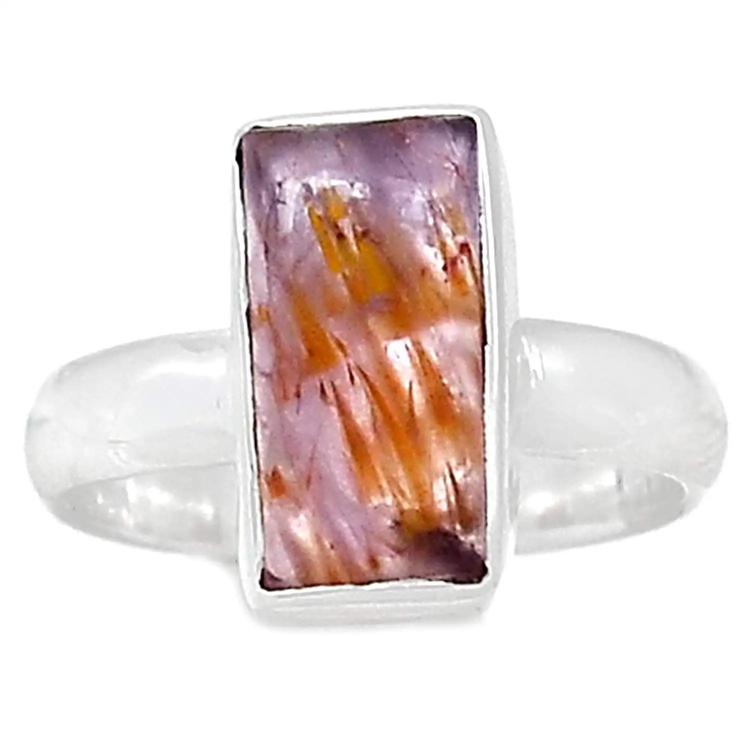 

Genuine CACOXENITE Ring 925 Sterling Silver Jewelry,USA Size :7.75, MHBAR3597
