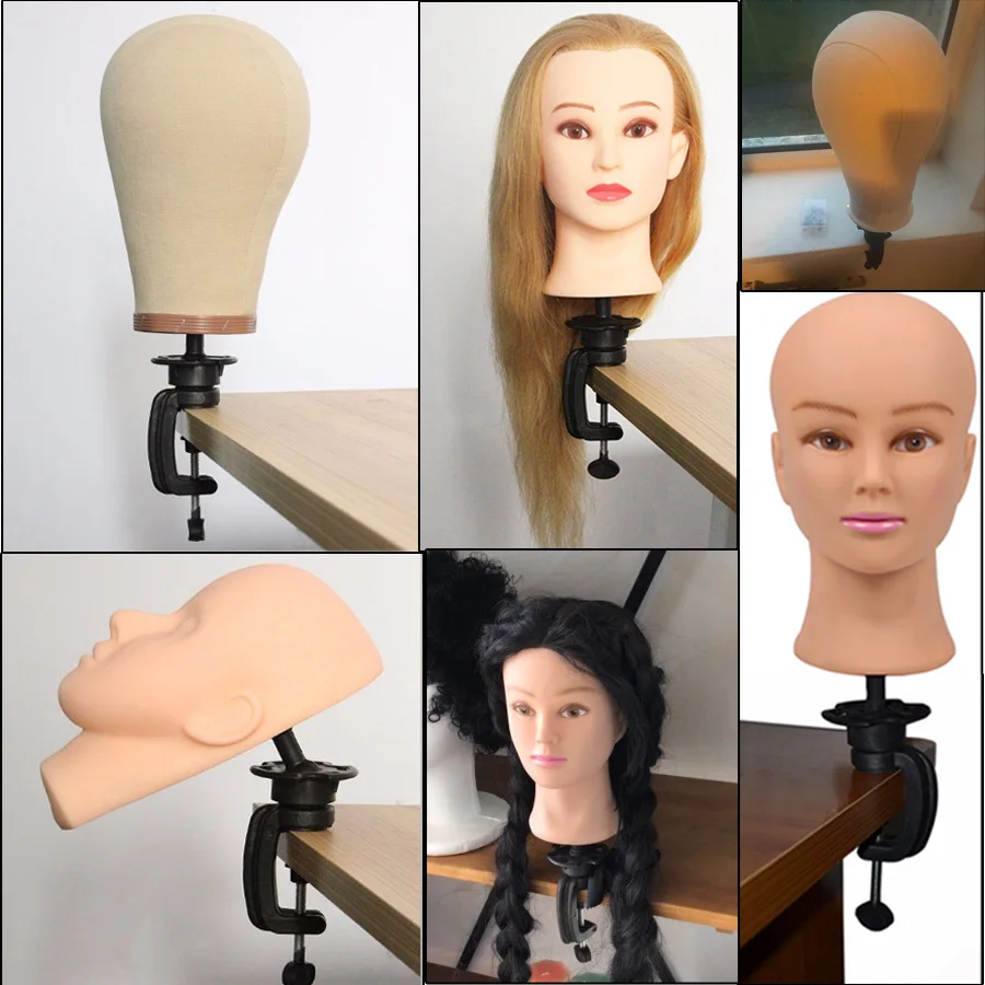 Common Size Practice Training Mannequin Head Holder Wig Head Stand Table  Clamp Metal And Plastic Material 1 Piece - Wig Stands - AliExpress