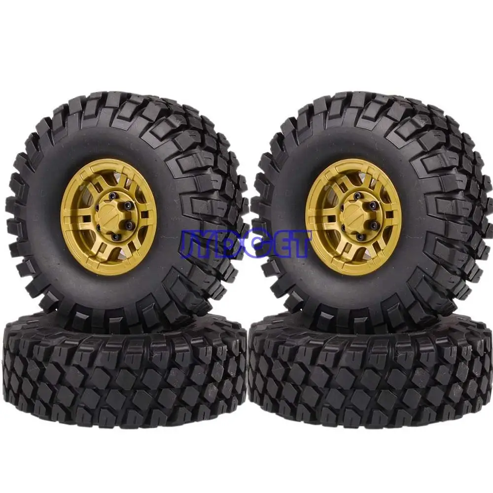 Brown Rock Crawler Beadlock колеса и 1," 112 мм супер Swamper шины 4 шт. 617-7038 для 1/10 RC внедорожника Gmade D90 SCX10 - Цвет: Brown