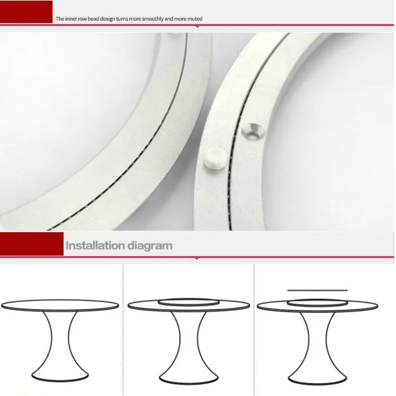 Furniture Hardware Accessories Lazy Susan Aluminum Swivel Plate_0008