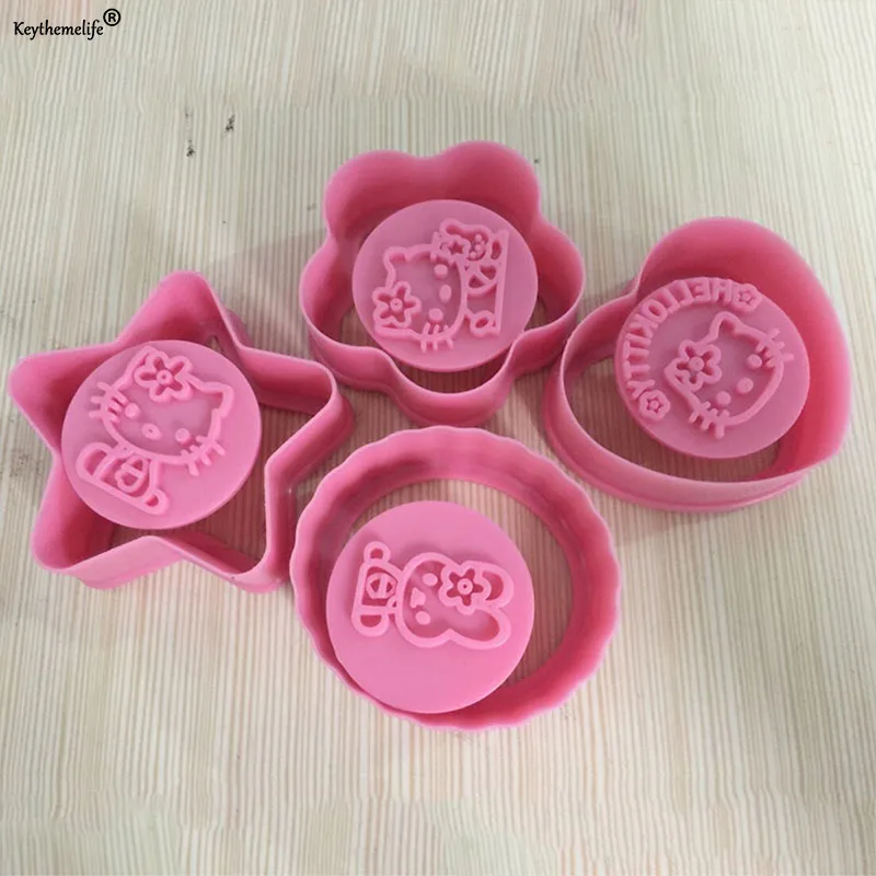 

8pcs Cartoon Hello Kitty Fondant Biscuit Cake Cookie Mold Edge Cutter Cookie Maker Mould Set Kitchen Baking Tool 0C