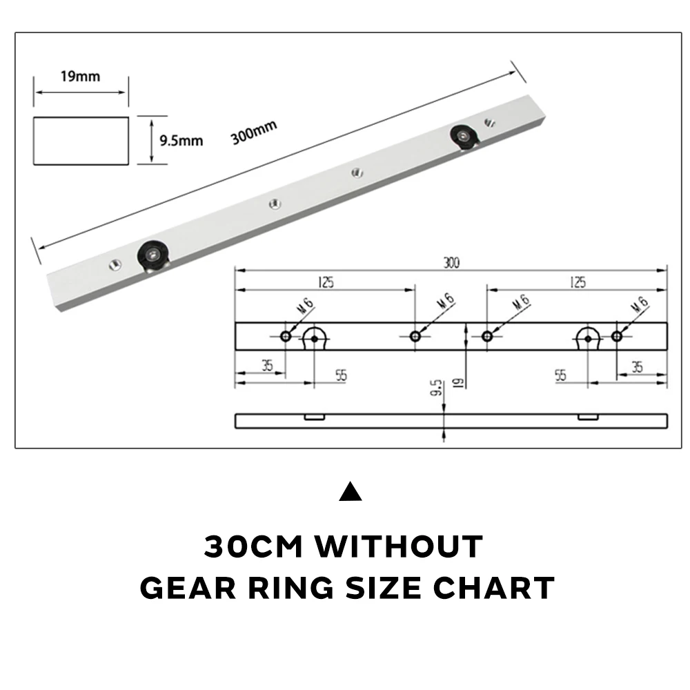 Miter Tool Bar T Tracks Metal Hardware Limit Pusher Portable Silver Practical Chute Woodworking Beveled Track